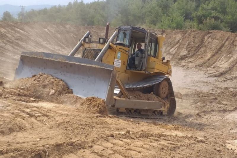 Manisa Kovancı göleti temizlik çalışmaları